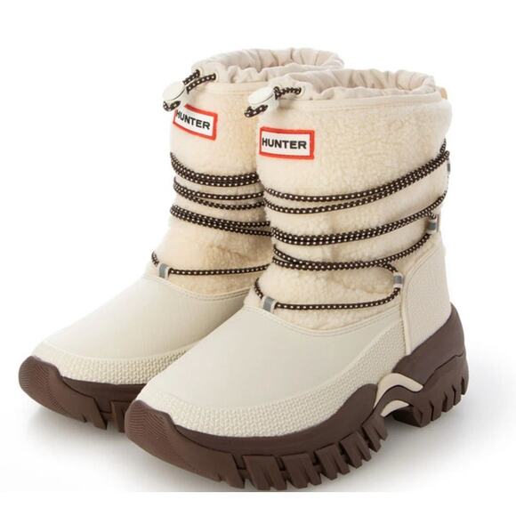 HUNTER WOMENS WANDERER SHORT COSY SNOW BOOT Sz 9 - Picture 2 of 9